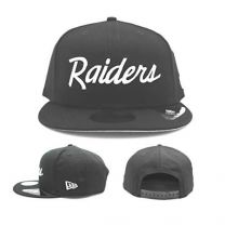New Era Oakland Raiders Hat NFL Black White Script 9FIFTY Snapback Adjustable Cap Adult One Size
