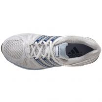 adidas Women's Boost 2 Running Shoe,Running White/Vision Blue/Metallic Silver,9.5 M US