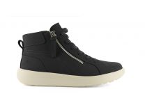 Strive Kensington Women's High-Top Sneakers, Easy On-Off, Adjustable Fit, Casual Walking Shoes for Women, Black II, Size 6.5