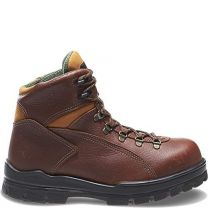 WOLVERINE Men's Tacoma 6" DuraShocks® Steel-Toe Waterproof Work Boot Brown - W03779