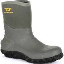 Georgia Boot Waterproof Mid Rubber Boot Green