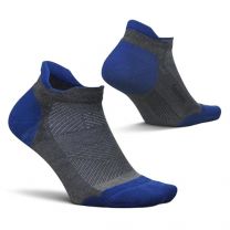 Feetures Elite Max Cushion No Show Tab Ankle Socks - Sport Sock with Targeted Compression - New Boost Blue, M (1 Pair)