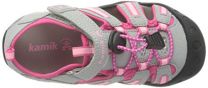 Kamik Girls Crab Sandal, Grey/Pink, 7 Toddler