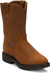 JUSTIN WORK Men's 10" Conductor Soft Toe Work Boot Bark - 4760