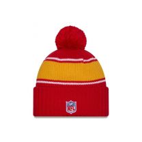 New Era Men's Red Kansas City Chiefs 2024 Sideline Cuffed Knit Hat with Pom