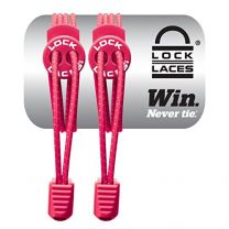 LOCK LACES (Elastic No Tie Shoelaces) (Hot Pink, 48-Inch)
