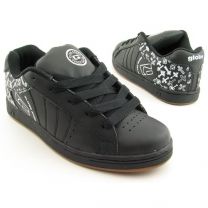 Globe Unisex Kids' Focus Skate Shoe Black/White Nubuck - 10230