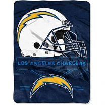 The Northwest Company NFL Los Angeles Chargers Royal Plush Raschel Throw, One Size, Multicolor