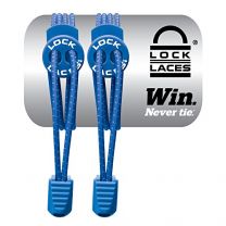 LOCK LACES (Elastic Shoelace and Fastening System) (Blue)