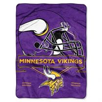 Officially Licensed NFL Minnesota Vikings "Prestige" Plush Raschel Throw Blanket, 60" x 80", Multi Color