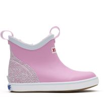 Xtratuf Big Kids Trolling Pack Fleece Lined Ankle Deck Boot, Orchid, Size 4(M)