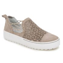 Jambu Women's Erin Slip-On Sneaker Taupe Solid - J4ERN04