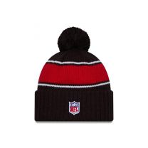 New Era Men's Black Atlanta Falcons 2024 Sideline Cuffed Knit Hat with Pom