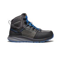 KEEN Utility Men's Red Hook Mid Carbon Fiber Toe Waterproof Work Boot Steel Grey/Bright Cobalt - 1024577