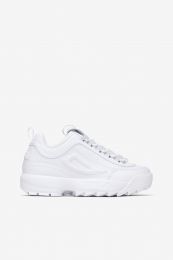 Fila Women's Disruptor II Premium Sneaker White/White/White - 5VF80170-100