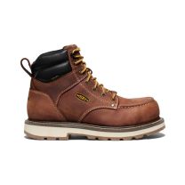 KEEN Utility Men's 6" Cincinnati Carbon-Fiber Toe 90° Heel Waterproof Work Boot Tuscan Red/Sandshell - 1028283