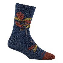 Darn Tough Women's Blossom Crew Lightweight Lifestyle Sock Oak Denim - 6104-OAK DENIM