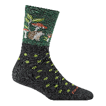 Darn Tough Women's Wild Life Crew Lightweight Lifestyle Socks Hedgehog Moss - 6105-HEDGEHOG MOSS