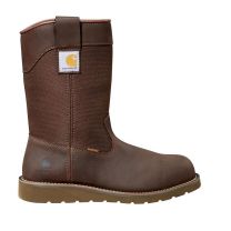 Carhartt FW1230-M8.5W Waterproof 10" Steel Toe Wellington Wedge Boot Dk Brown/Nicotine Outsole 8.5W