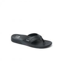 REEF Mens Sandals, Fanning H20, Black/Silver, 10