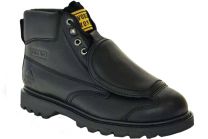 WORK ZONE Men's 6" Steel Toe External Metatarsal Guard Work Boot Black - M612