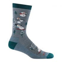 Darn Tough Men's Sled Head Crew Lightweight Socks Gray - 6124-GRAY