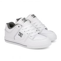DC Sneaker Skate Shoe, White/Grey, 12 US Unisex Little