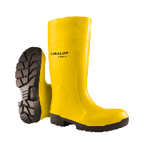 DUNLOP 16" Purofort Food Pro Multigrip Steel Toe ESD Waterproof Pull On Work Boot Yellow/Black - 6123155