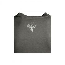 King's Camo Men's Beam Buck Cotton/Polyester Graphic Tag Free Pre-Washed Ribbed Crewneck Casual Summer Short Sleeve Tee, Heather Military Green, X-Large