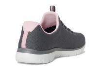 Skechers Women's Summits - Radiant Flow Sneaker, Charcoal/Pink