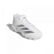 Adidas Unisex-Kid's Adizero Impact.2 Molded American Football, White/Silver Metallic/White, 2.5