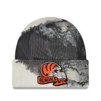 New Era Men's Black Cincinnati Bengals 2022 Sideline Ink Dye Cuffed Knit Hat