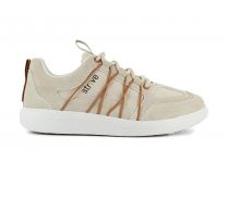Strive Lisbon Lace-Up Sneakers for Women, Lightweight, Breathable Shoes with Arch Support, Removable Footbed and Biomechanical Footbed Technology, Sand, Size 8
