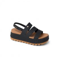 REEF Womens Sandals, Water Vista Higher 2, Black/Natural, 11