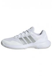 Adidas Women's Gamecourt 2 Tennis Court Shoe Cloud White/Silver Metallic/Silver Metallic - KI0789