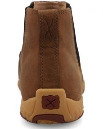 Twisted X Women's 4" Work Chelsea Nano Safety Toe Driving Moc, Peanut, 6 M