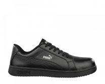 PUMA Safety Women's Iconic Low Composite Toe SD Work Shoes Smooth Black Leather - 640105