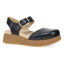 Dansko Women's Brynlee Sandal Black Waxy Milled Leather - 7010100300