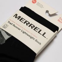 Merrell Unisex Trail Runner Lightweight No Show Sock 1 pair per pack, Black,5-9.5 Women's /5-8.5 Men's