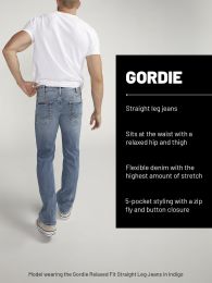 Silver Jeans Co. Men's Gordie Relaxed Fit Straight Leg Jeans, Blue