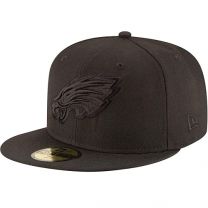 New Era Men's Philadelphia Eagles Black on Black 59FIFTY Fitted Hat