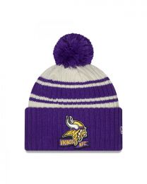New Era Minnesota Vikings NFL 2022 Sideline Sport Knit Chrome White Purple Beanie - One-Size