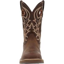 Georgia Boot Core 37 11" Western Pull-On Work Boot, Brown, Size 7(W)