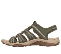 Skechers Women's ARCH FIT REGGAE Fisherman Sandal, Olive, 7