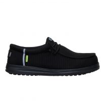 HEYDUDE Wally Work CT Wide Black/Black Size 10, Mens Shoes, Slip-on Loafers, Comfortable & Light-Weight