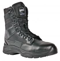 HOSS Men's 8" Watchman Soft Toe Work Boot Black Buffalo Leather - 80180