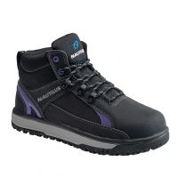 Nautilus Safety Footwear Women's Urban Mid Alloy Toe Internal Metatarsal Guard EH Work Boot Black/Purple - N1471