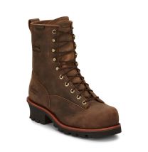 Chippewa Men's  8" Paladin Logger Lace-To-Toe Waterproof Insulated Steel Toe Boot Chocolate Brown - 73103