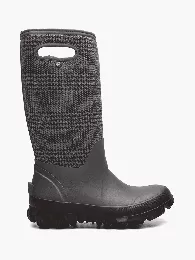 BOGS Women's Whiteout Plaid Pull-On Insulated Waterproof Winter Boot Cement Multi - 73436-054-CEMENT MULTI