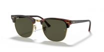 Ray-Ban Unisex Clubmaster Square Sunglasses Tortoise Gold Frames with Green Lenses - RB3016 51 mm